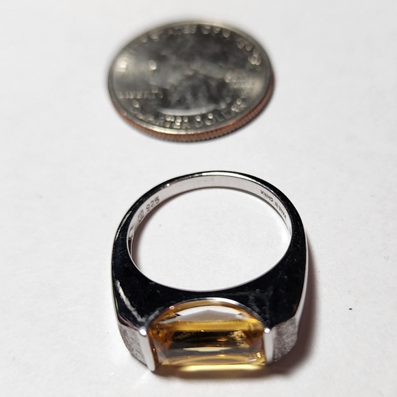 Citrine Ring 925 Sterling Silver size 9 - Picture 7 of 10